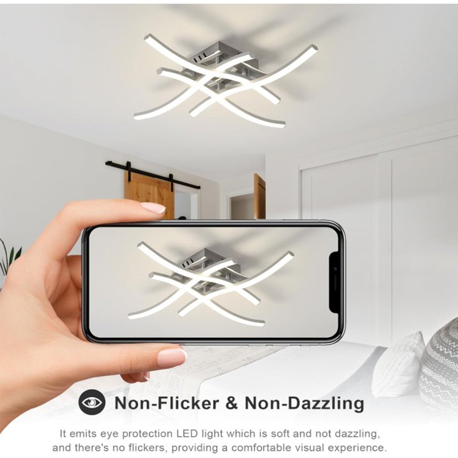 Bath Plus TB+ Modern 4-light Led Wave Ceiling Light