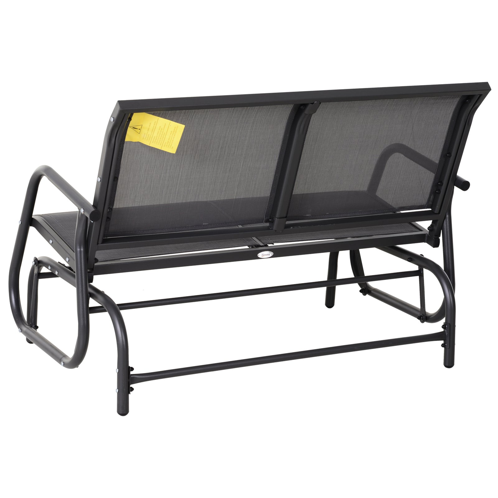 2-person Patio Glider Bench Gliding Chair Loveseat W/armrest | Gray
