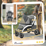 Easy Folding Pet Stroller For Large Dogs | Dark Gray