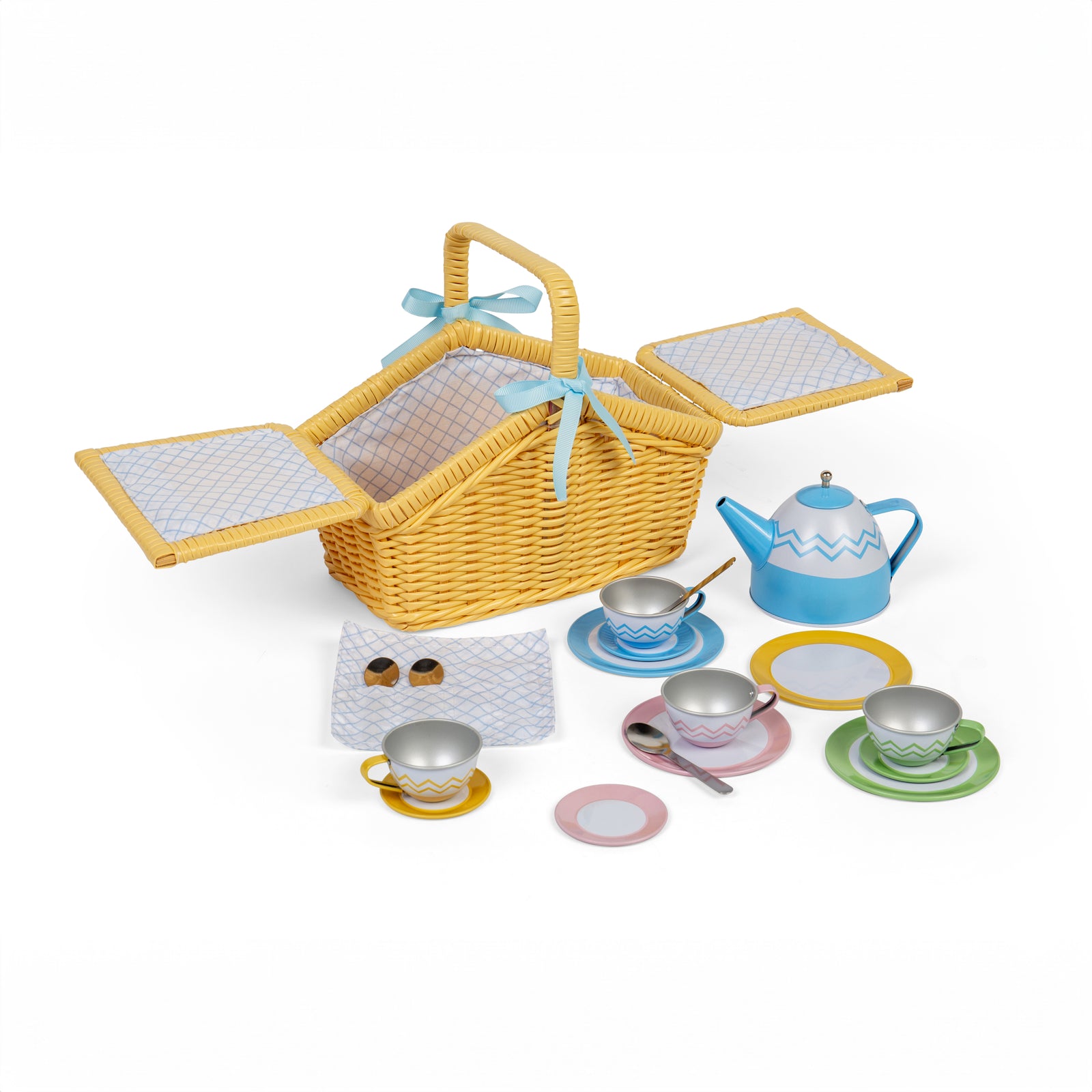 Children's Picnic Set In Basket