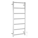 Large Heated Rail Towel Warmer Bathroom Radiator Drying Rack | Polished Stainless Steel
