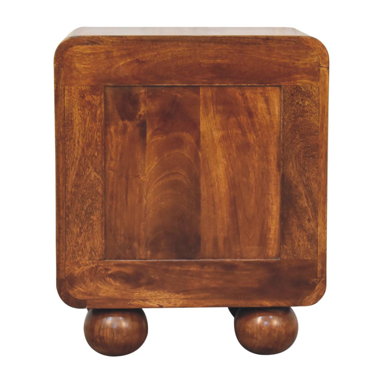 Solid Wood Chestnut Open Woven Bedside