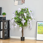 Artificial 110cm Realistic Wisteria Flower Tree Indoor Decor