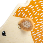 Wooden Push Along Hedgehog With Beads In It's Belly