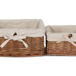Wicker Set Of 2 Autumn Double Steamed Willow Tray With Lining