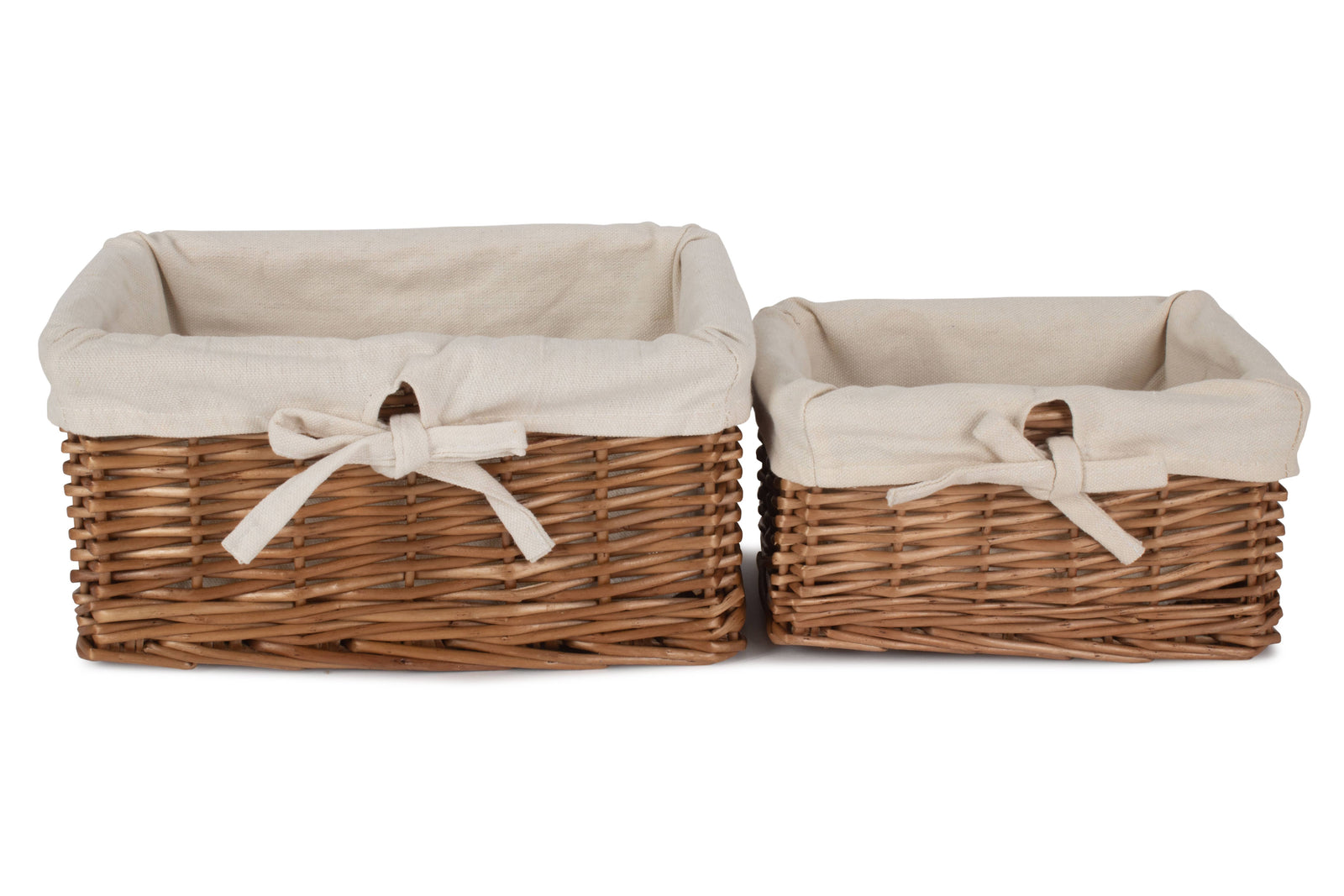 Wicker Set Of 2 Autumn Double Steamed Willow Tray With Lining