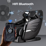 Zero Gravity Back Heated Full Body Massage Chair With Handheld Controller | Black