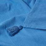 Cotton Rajput Ribbed Throw | 255cm x 360cm | Blue