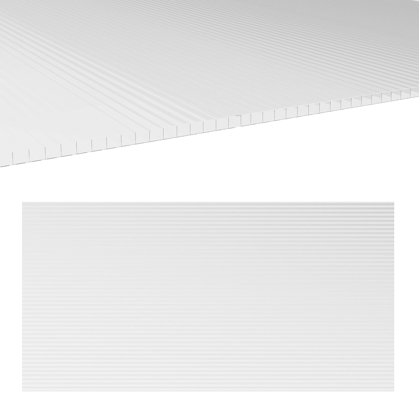 14 Pcs Twin-wall Greenhouse Sheets 121x61x0.4cm