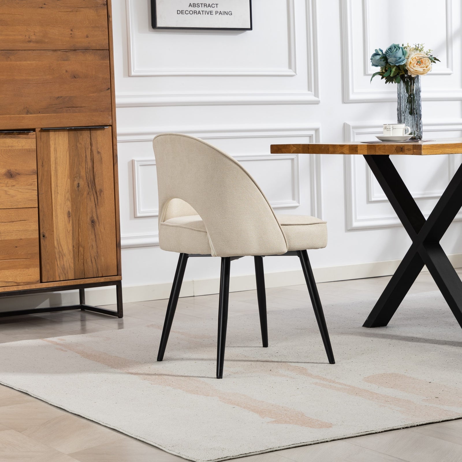 Ashley Fabric Dining Chairs - Set Of 2 | Beige