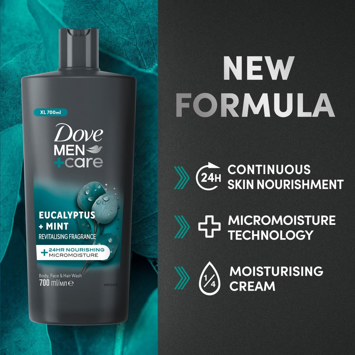 Eucalyptus + Mint 3-in-1 Hair, Face And Body Wash Pack Of 3, 700ml | Set of 3
