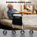 Bed Rails Adjustable Storage Pocket Assist Support Side Railings | White & Black
