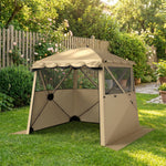 Pop Up Gazebo Waterproof With Awning 2 X 2 M | Khaki