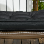 42 X 42cm Replacement Garden Seat Cushion Pad With Ties | Black