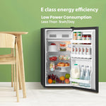 93l Compact Multi-layer Fridge With Cooler Box, 3 Removable Glass Shelves & Reversible Door | Black