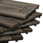 27 Pcs Charcoal Grey Outdoor Flooring Tiles, 2.5㎡ Pack