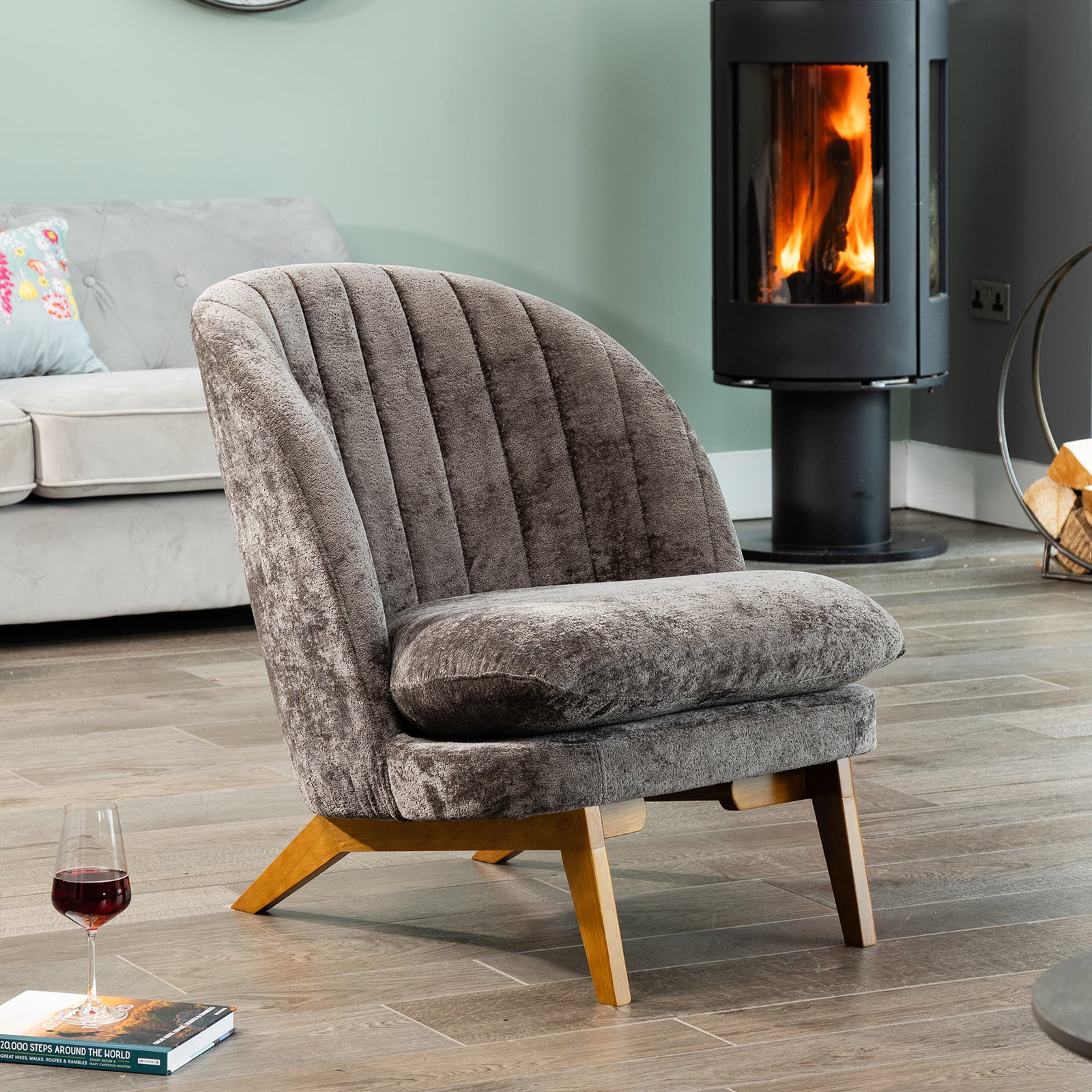 Mateo Fabric Accent Chair | Grey