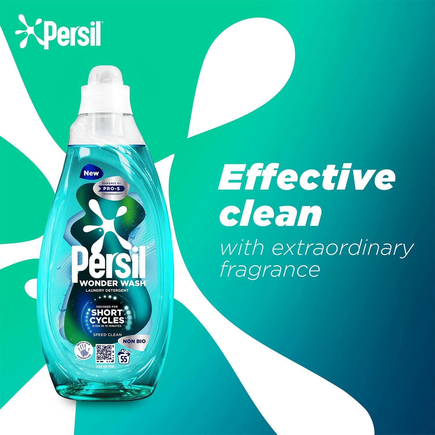 Wonder Wash Liquid Laundry Detergent Non Bio Speed Clean 55w, 1.485l | Set of 2