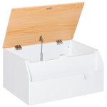 Wooden Kids Toy Box Children Storage Chest Organiser Book Slot White