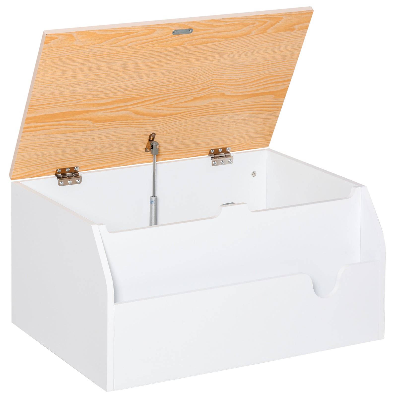 Wooden Kids Toy Box Children Storage Chest Organiser Book Slot White