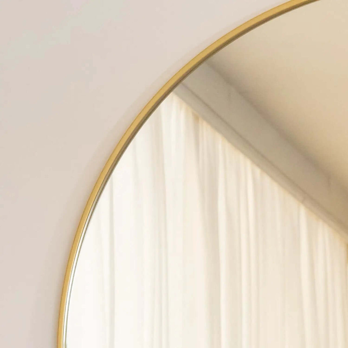 Emi- Gold Metal Runway Oval Mirror | 150cm x 60cm