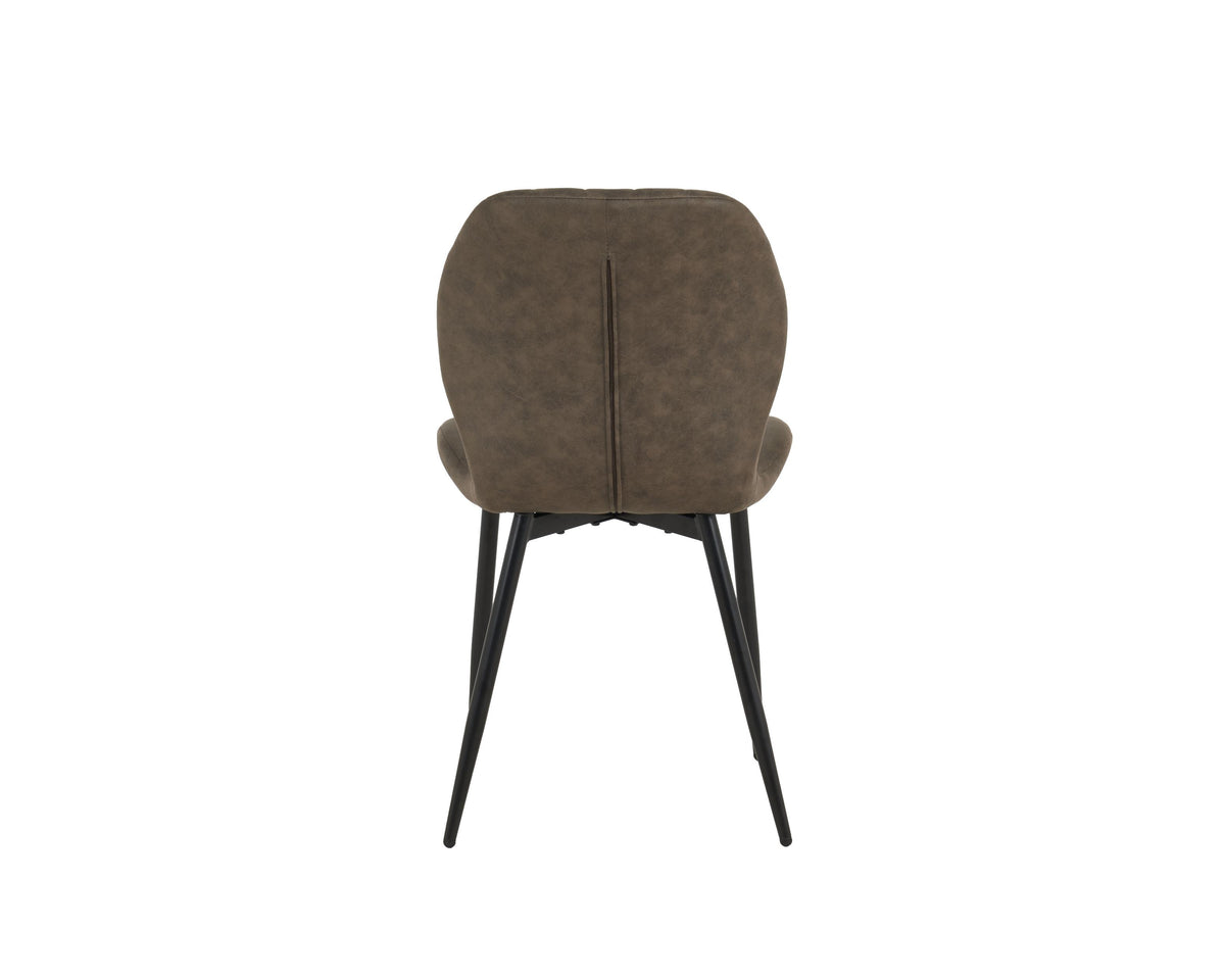 Jaydn Distressed Leather Comfort Dining Chairs - Set Of 4 | Set of 4 | Grey