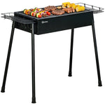 Portable Charcoal Barbecue Grill With Seasoning Baskets And Hooks