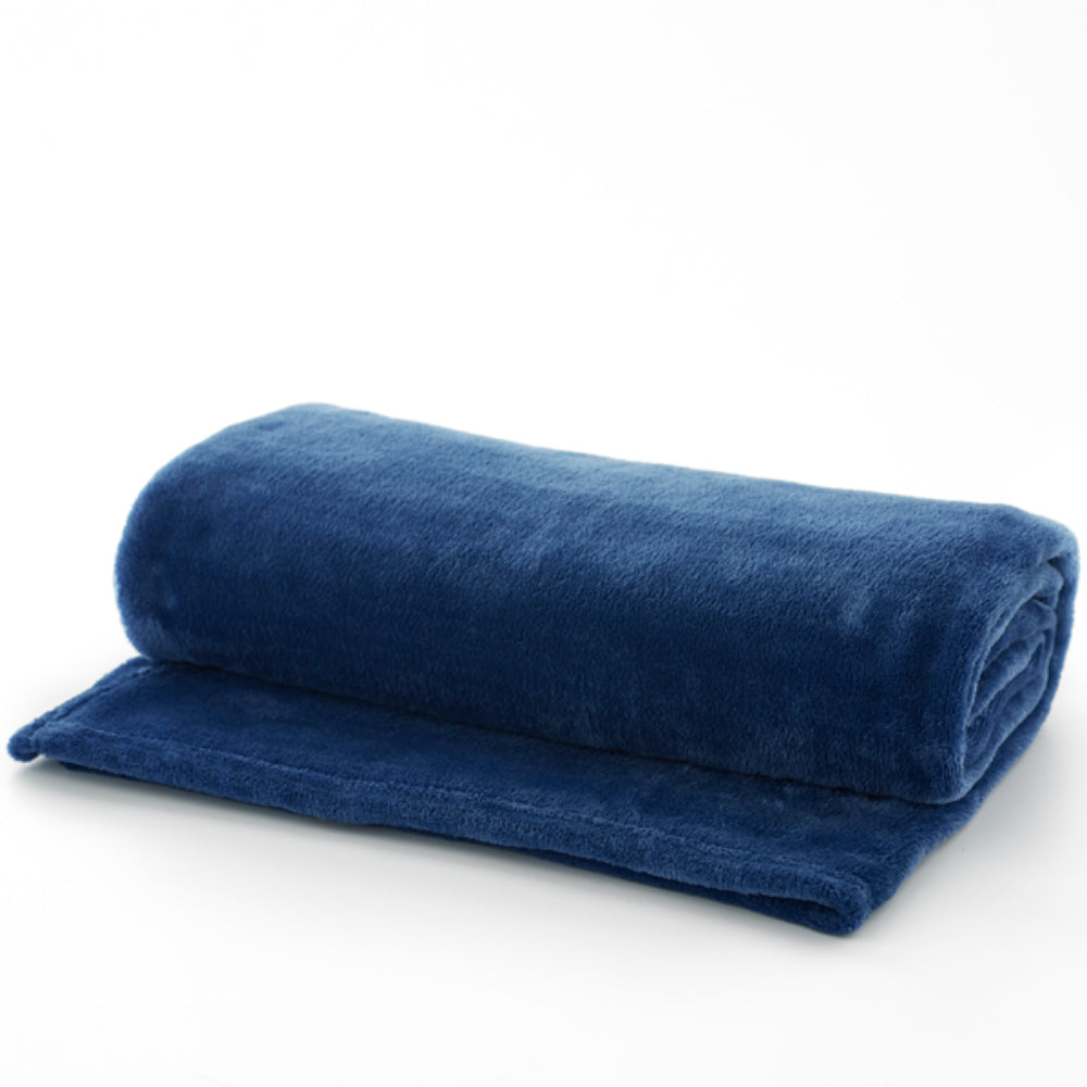 Cozy Touch Supersoft Plush Throw | 127cm x 152cm | Blue
