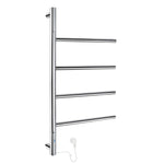Polished Stainless Steel Heated Swivel Arm Towel Warmer Rack | Polished Stainless Steel
