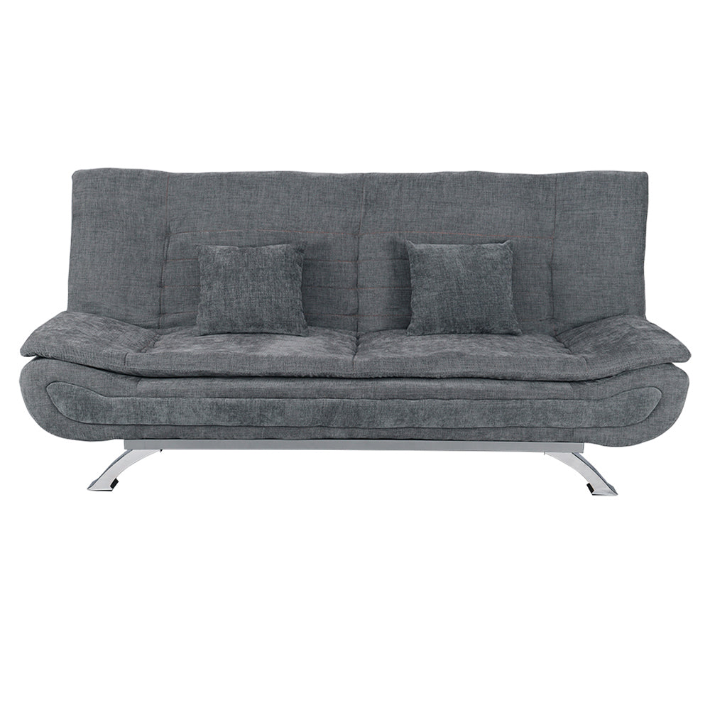 Linen Fabric 2-seat Convertible Sofa Bed With Pillows