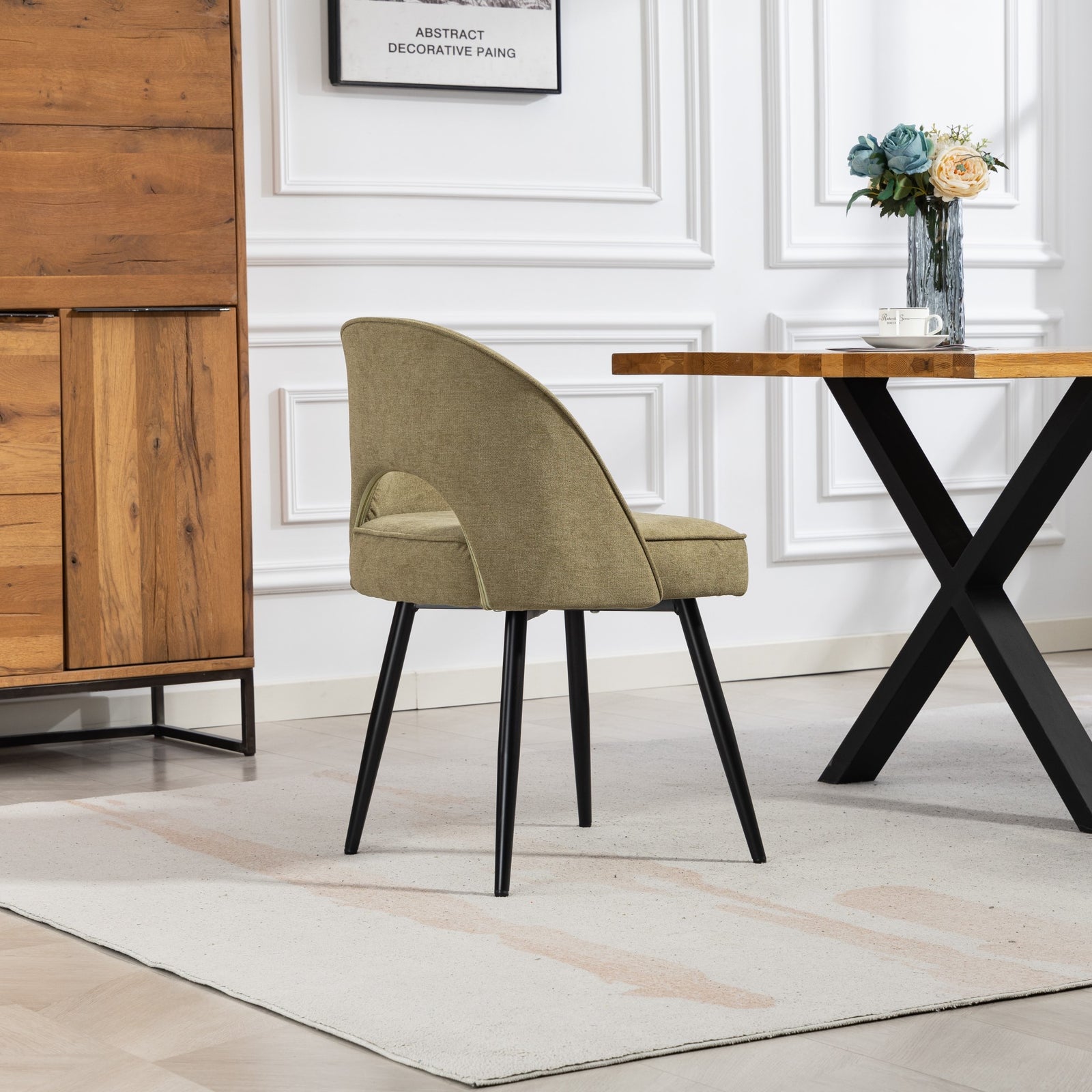 Ashley Fabric Dining Chairs - Set Of 2 | Sage Green