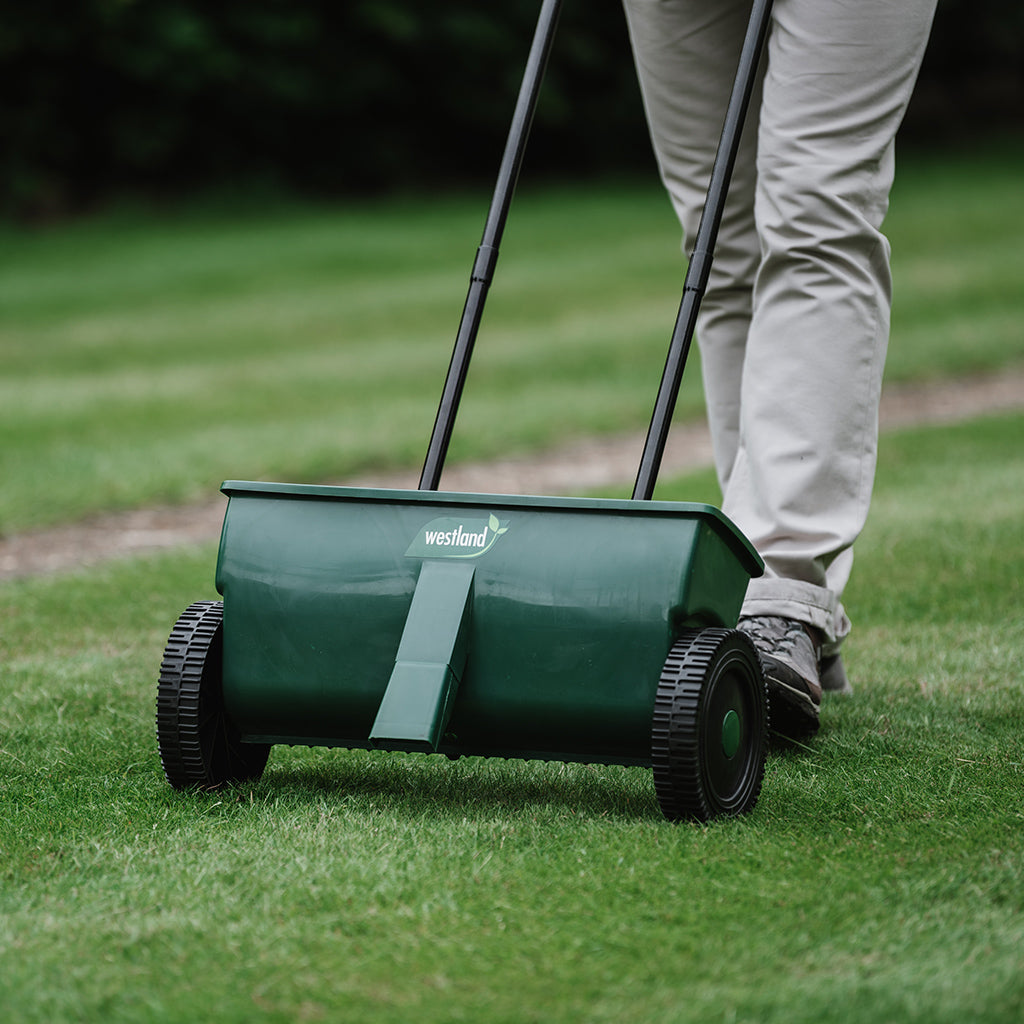 Lawn Drop Spreader 41cm On/off Control Green | Green