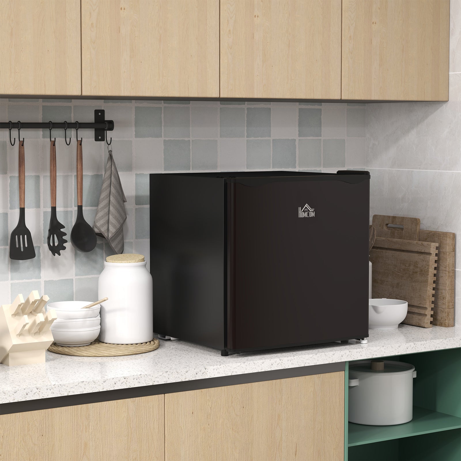 35l Tabletop Freezer With Adjustable Temperature Wire Shelf | One Size | Black
