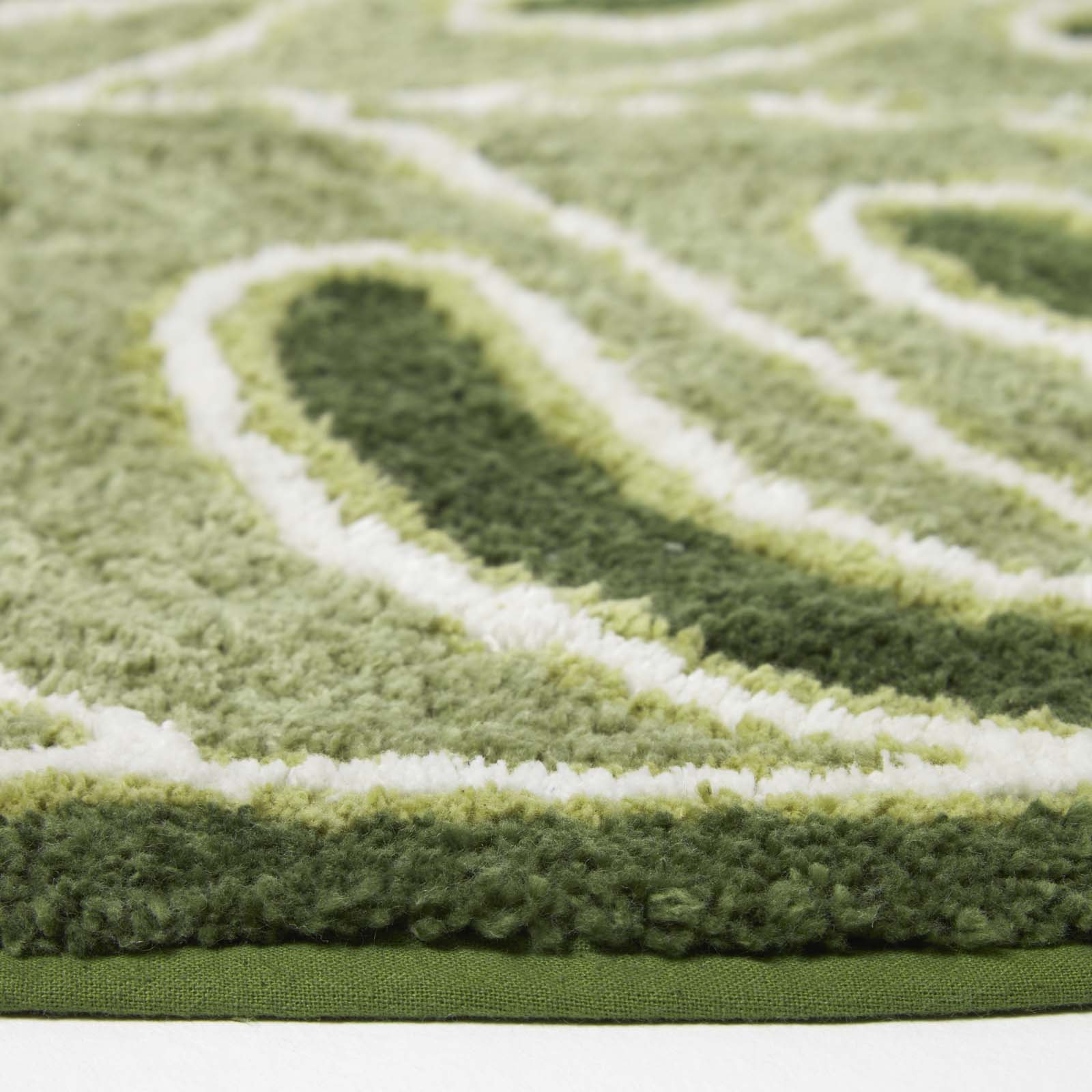 Green Leaf Bath Mat 100% Cotton, 65 X 80 Cm