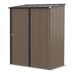 Outdoor Storage Shed Steel Garden Shed With Lockable Door | Brown