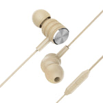 Bass Enhancement One-touch Remote, Stereo Earphones | Cream