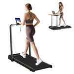 Folding Treadmill Under Desk Walking Pad With Incline | Black