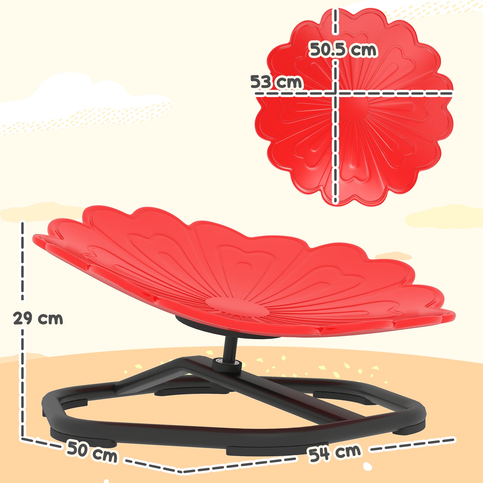 Sensory Spinning Chair, Kids Swivel Chair | Red