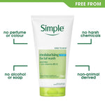 Simple Face Wash & Light Moisturiser 125ml 3-pack Bundle