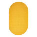 Handmade Woven Braided Oval Rug | 60cm x 80cm | Mustard