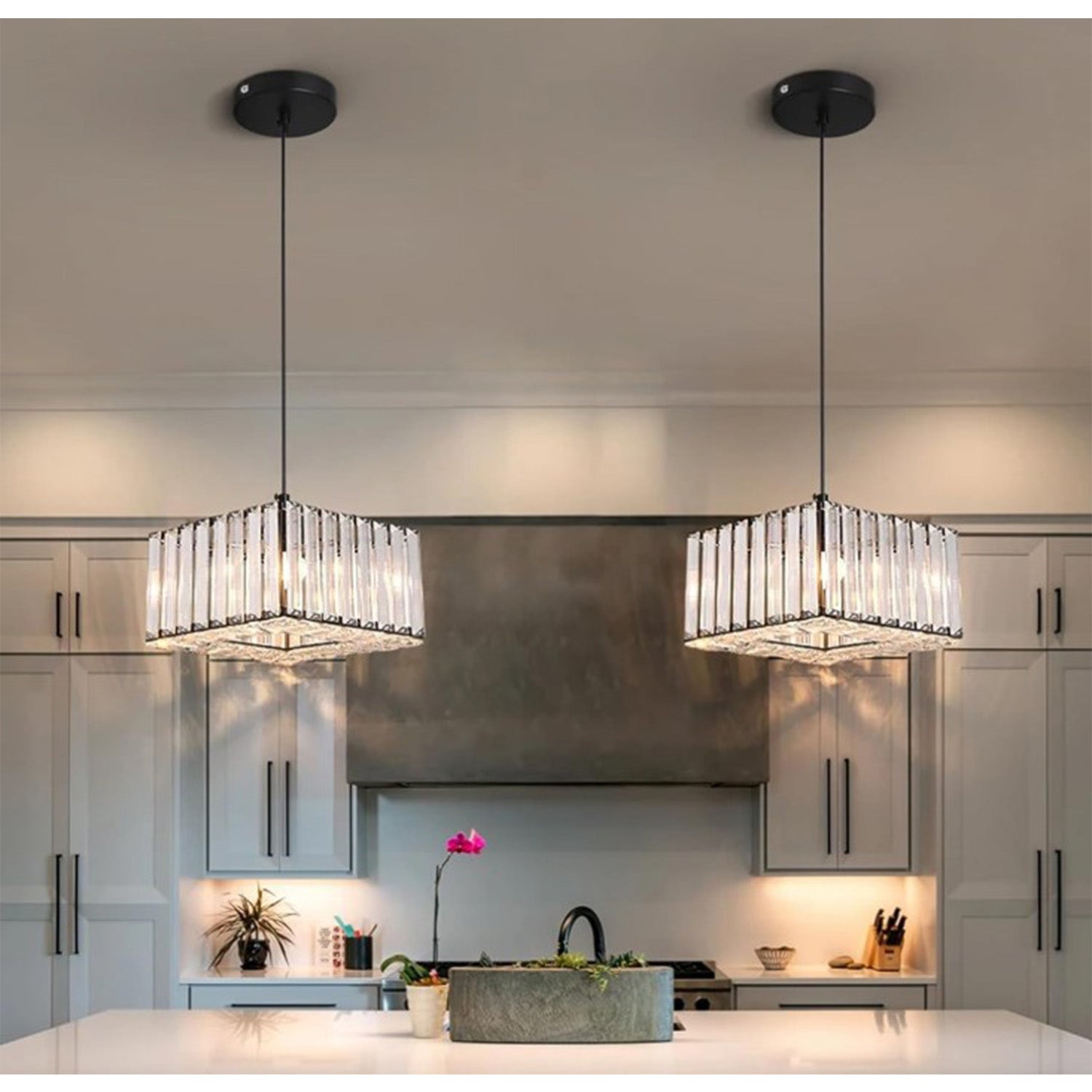 Bath Plus TB+ Modern Crystal Pendant Light
