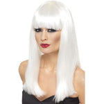 Glamourama Long And Straight Wig With Fringe | White