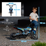 24v Battery Powered Ride On Motorcycle With Rear Suspension | Blue