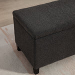 Sherman Boucle Fabric Storage Ottoman - Dark Grey | Dark Gray