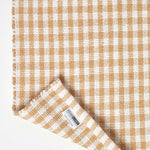 Cotton Gingham Check Rug Hand Woven | 170cm | Beige