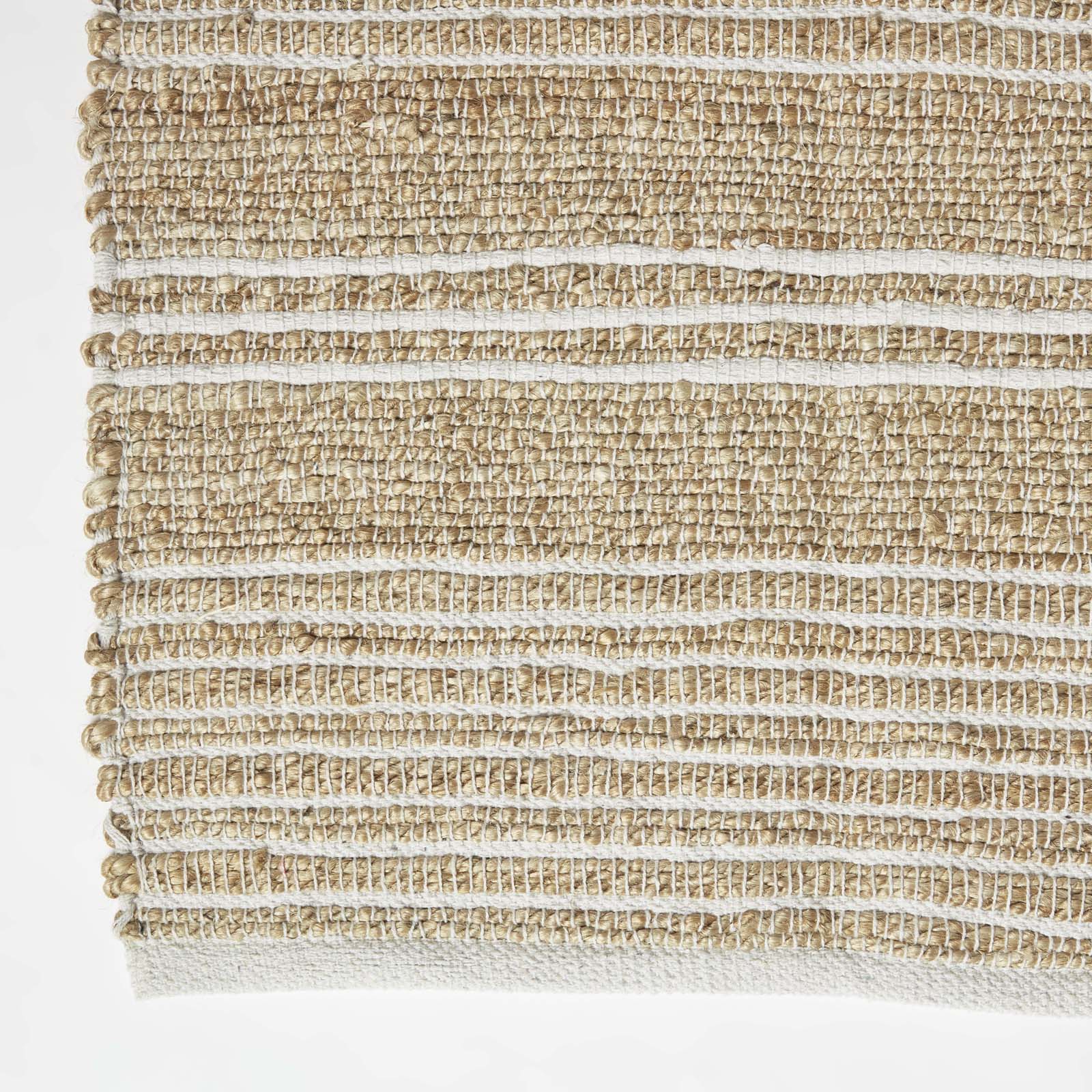 Arlyn Natural Striped Handwoven Jute Rug | 200cm | Natural