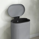 HOMCOM 30l Pedal Bin, Metal Kitchen Bin With Soft-close Lid, Grey