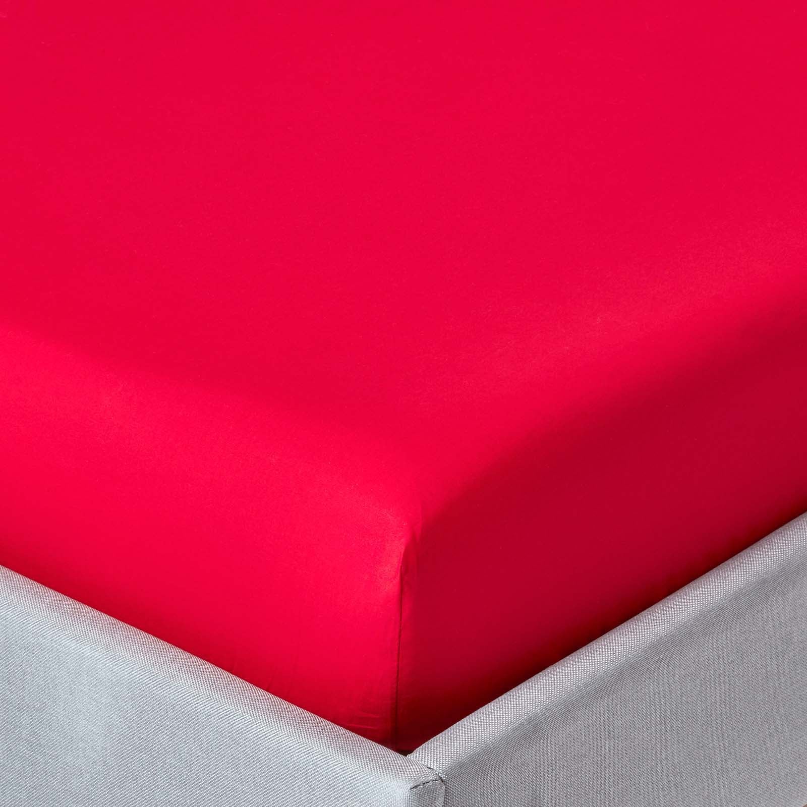 Egyptian Cotton Fitted Sheet 200 Tc | Single | Red