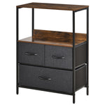 3/4 Drawer Storage Chest Unit Home Shelves Living Bedroom | Medium | Black