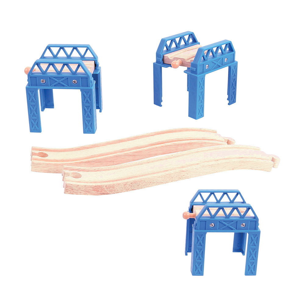 Construction Support Set for Wooden Train Sets